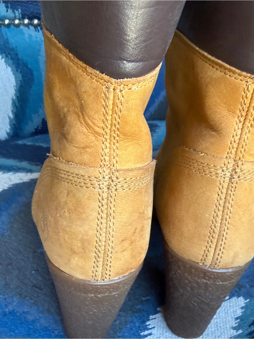 Timberland Women's Tan Leather Lace-Up Heeled Boots - Picture 6 of 10